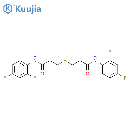 3,3'-sulfanediylbis[N-(2,4-difluorophenyl)propanamide] structure