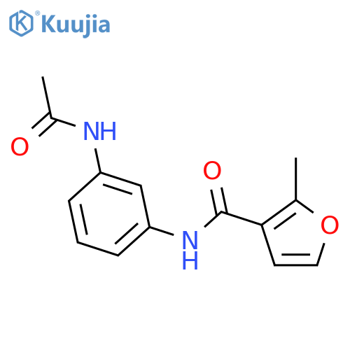N-[3-(acetylamino)phenyl]-2-methyl-3-furamide structure