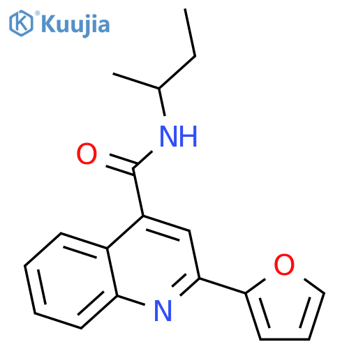 N-(butan-2-yl)-2-(furan-2-yl)quinoline-4-carboxamide structure