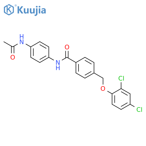 N-[4-(acetylamino)phenyl]-4-[(2,4-dichlorophenoxy)methyl]benzamide structure