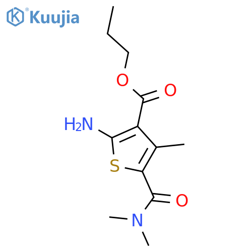 Propyl 2-amino-5-(dimethylamino)carbonyl-4-methylthiophene-3-carboxylate structure