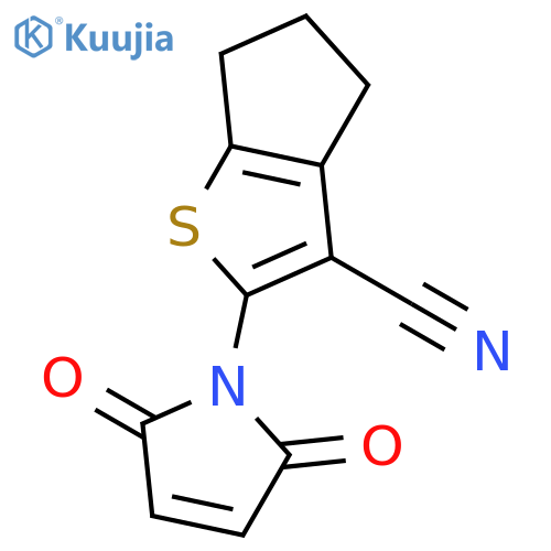 <br>2-(2,5-Dioxo-2,5-dihydro-pyrrol-1-yl)-5,6-dihydro-4H-cyclopenta[b]thiophene -3-carbonitrile structure