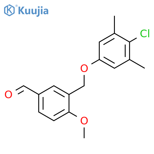 3-(4-Chloro-3,5-dimethylphenoxy)methyl-4-methoxybenzaldehyde structure