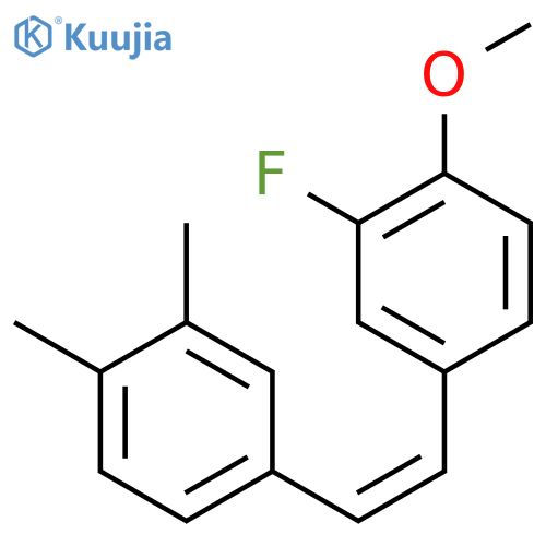 Benzene, 4-[(1Z)-2-(3,4-dimethylphenyl)ethenyl]-2-fluoro-1-methoxy- structure