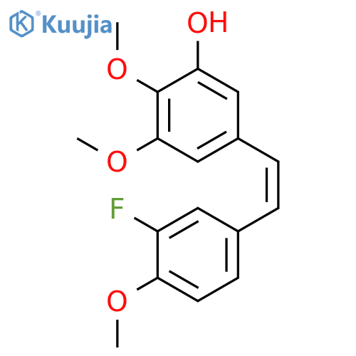 PHENOL, 5-[(1Z)-2-(3-FLUORO-4-METHOXYPHENYL)ETHENYL]-2,3-DIMETHOXY- structure