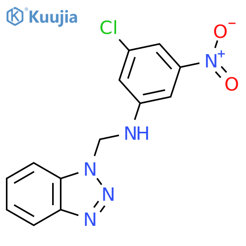 N-(1H-benzotriazol-1-ylmethyl)-3-chloro-5-nitroaniline structure