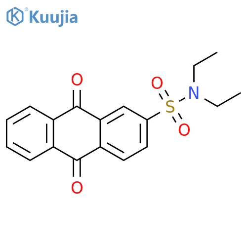 N,N-diethyl-9,10-dioxo-9,10-dihydroanthracene-2-sulfonamide structure