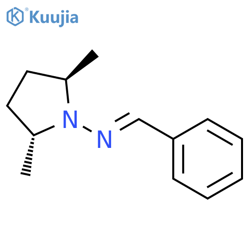 1-Pyrrolidinamine, 2,5-dimethyl-N-(phenylmethylene)-, (2R,5R)- structure