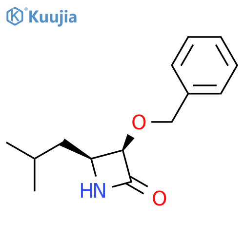 2-Azetidinone, 4-(2-methylpropyl)-3-(phenylmethoxy)-, (3R,4S)- structure