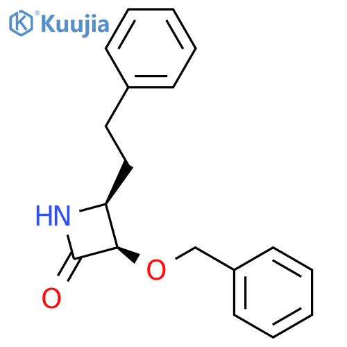 2-AZETIDINONE, 4-(2-PHENYLETHYL)-3-(PHENYLMETHOXY)-, (3R,4S)- structure