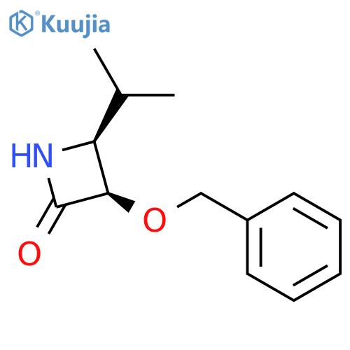 2-Azetidinone, 4-(1-methylethyl)-3-(phenylmethoxy)-, (3R,4S)- structure