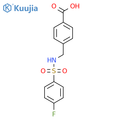 4-({[(4-Fluorophenyl)sulfonyl]amino}methyl)benzoic acid structure