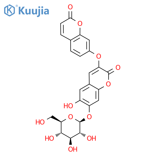 6-hydroxy-3-(2-oxochromen-7-yl)oxy-7-[(2S,3R,4S,5S,6R)-3,4,5-trihydroxy-6-(hydroxymethyl)oxan-2-yl]oxychromen-2-one structure