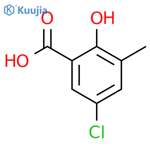 5-chloro-2-hydroxy-3-methylbenzoic acid structure