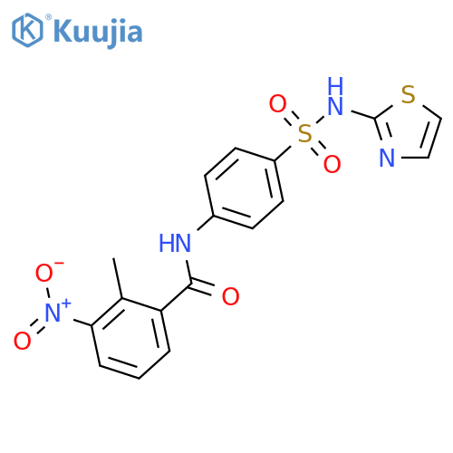 2-Methyl-3-nitro-N-[4-(thiazol-2-ylsulfamoyl)-phenyl]-benzamide structure