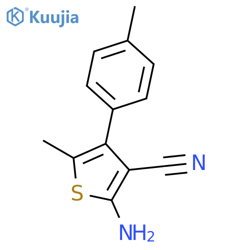 2-Amino-5-methyl-4-(4-methylphenyl)thiophene-3-carbonitrile structure