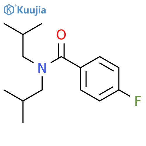 4-fluoro-N,N-bis(2-methylpropyl)benzamide structure