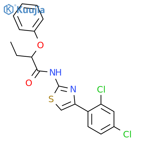 N-[4-(2,4-dichlorophenyl)-1,3-thiazol-2-yl]-2-phenoxybutanamide structure