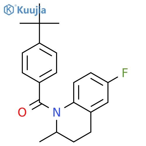 <br>(4-tert-Butyl-phenyl)-(6-fluoro-2-methyl-3,4-dihydro-2H-quinolin-1-yl)-meth anone structure