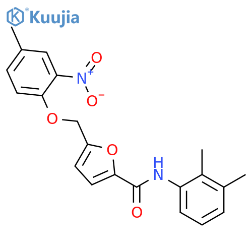N-(2,3-dimethylphenyl)-5-({2-nitro-4-methylphenoxy}methyl)-2-furamide structure