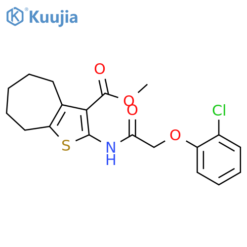 <br>methyl 2-{[(2-chlorophenoxy)acetyl]amino}-5,6,7,8-tetrahydro-4H-cyclohepta[ b]thiophene-3-carboxylate structure