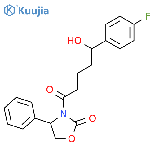 3-5-(4-Fluorophenyl)-5-hydroxy-1-oxopentyl-4-phenyl-2-oxazolidinone structure