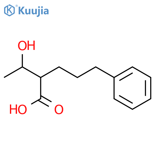 2-(1-hydroxyethyl)-5-phenylpentanoic Acid structure