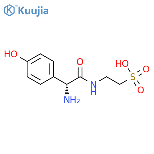 2-{[(2R)-2-Amino-2-(4-hydroxyphenyl)acetyl]amino}ethane-1-sulfonic acid structure