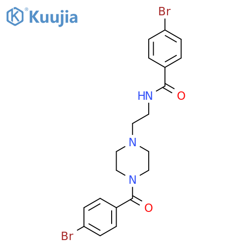 4-Bromo-N-{2-[4-(4-bromobenzoyl)piperazino]ethyl}benzenecarboxamide structure