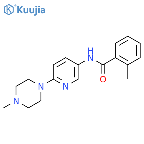 2-methyl-N-[6-(4-methylpiperazin-1-yl)pyridin-3-yl]benzamide structure