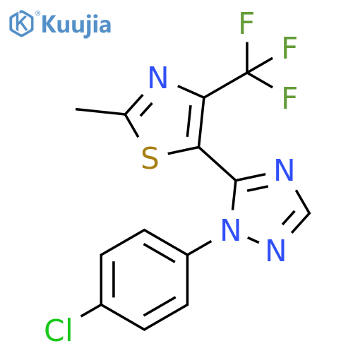 1H-1,2,4-Triazole, 1-(4-chlorophenyl)-5-[2-methyl-4-(trifluoromethyl)-5-thiazolyl]- structure