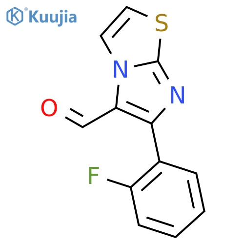 6-(2-fluorophenyl)imidazo[2,1-b][1,3]thiazole-5-carbaldehyde structure