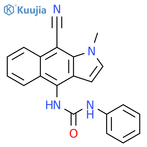 3-{9-cyano-1-methyl-1H-benzo[f]indol-4-yl}-1-phenylurea structure