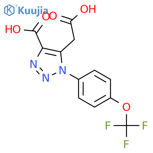 5-(Carboxymethyl)-1-4-(trifluoromethoxy)phenyl-1H-1,2,3-triazole-4-carboxylic Acid structure
