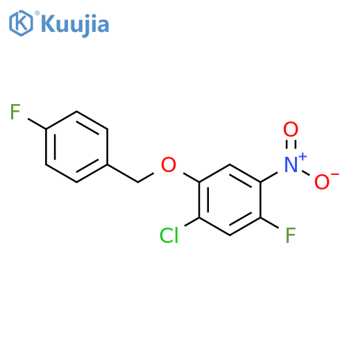 1-Chloro-5-fluoro-2-(4-fluorobenzyl)oxy-4-nitrobenzene structure