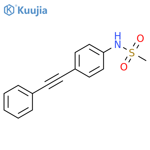 N-[4-(2-phenylethynyl)phenyl]methanesulfonamide structure
