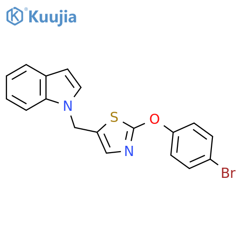 1-{[2-(4-bromophenoxy)-1,3-thiazol-5-yl]methyl}-1H-indole structure