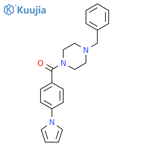 (4-BENZYLPIPERAZINO)[4-(1H-PYRROL-1-YL)PHENYL]METHANONE structure