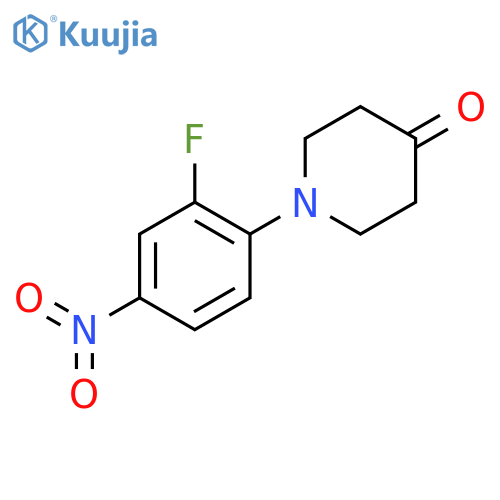 1-(2-Fluoro-4-nitrophenyl)piperidin-4-one structure