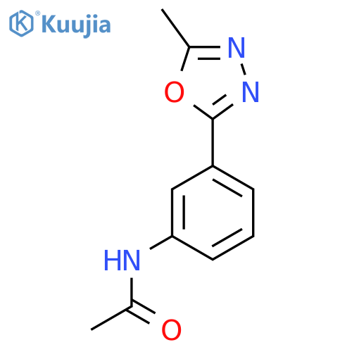 N-[3-(5-Methyl-1,3,4-oxadiazol-2-yl)phenyl]acetamide structure