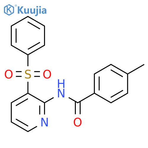 4-METHYL-N-[3-(PHENYLSULFONYL)-2-PYRIDINYL]BENZENECARBOXAMIDE structure