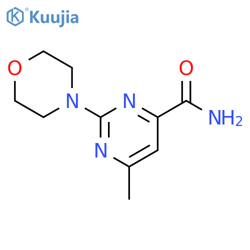 6-methyl-2-(morpholin-4-yl)pyrimidine-4-carboxamide structure