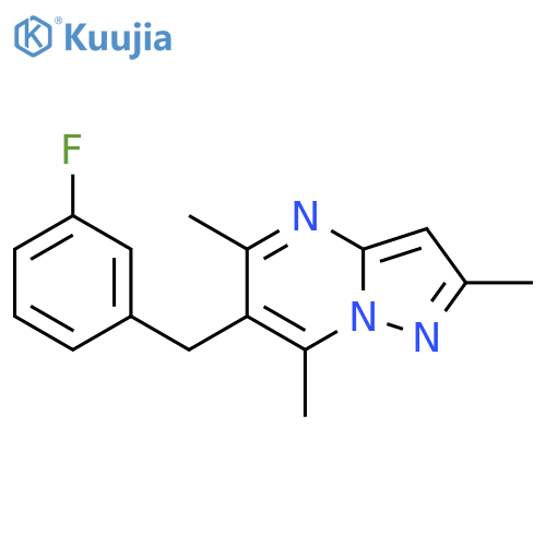 6-(3-Fluorobenzyl)-2,5,7-trimethylpyrazolo[1,5-a]pyrimidine structure