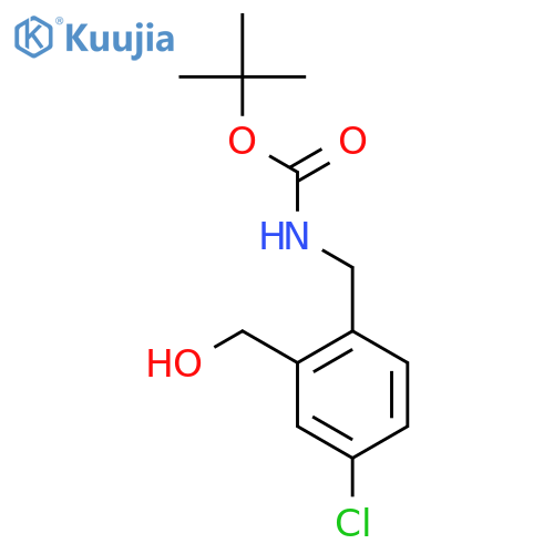 tert-Butyl 4-Chloro-2-(hydroxymethyl)benzylcarbamate, 97% structure