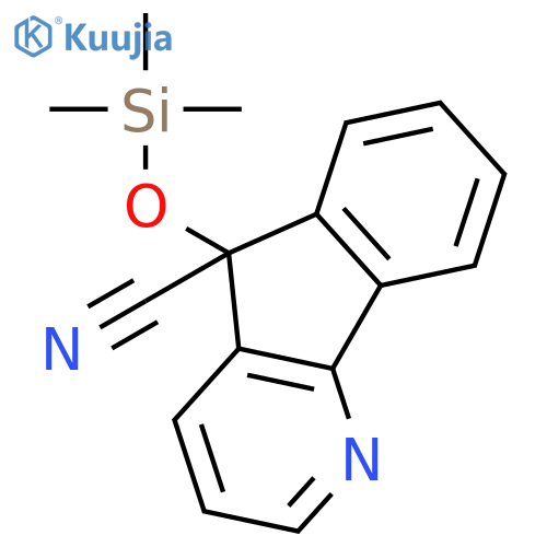 5H-Indeno[1,2-b]pyridine-5-carbonitrile, 5-[(trimethylsilyl)oxy]- structure