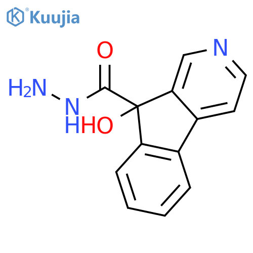 9H-INDENO[2,1-C]PYRIDINE-9-CARBOXYLIC ACID, 9-HYDROXY-, HYDRAZIDE structure
