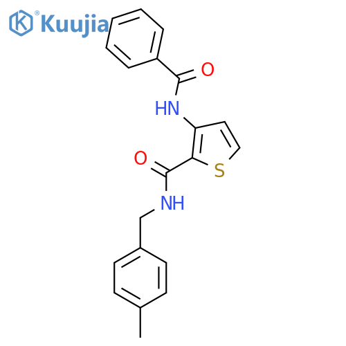 3-Benzamido-N-[(4-methylphenyl)methyl]thiophene-2-carboxamide structure