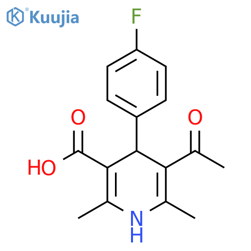 5-acetyl-4-(4-fluorophenyl)-2,6-dimethyl-1,4-dihydropyridine-3-carboxylic Acid structure