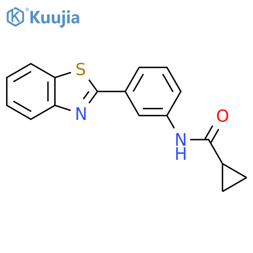 N-3-(1,3-benzothiazol-2-yl)phenylcyclopropanecarboxamide structure