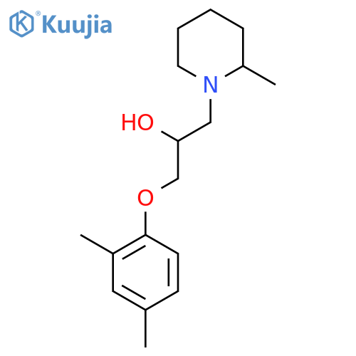 1-(2,4-dimethylphenoxy)-3-(2-methylpiperidin-1-yl)propan-2-ol structure